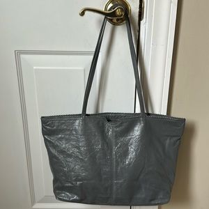 Latico gray leather shoulder bag
